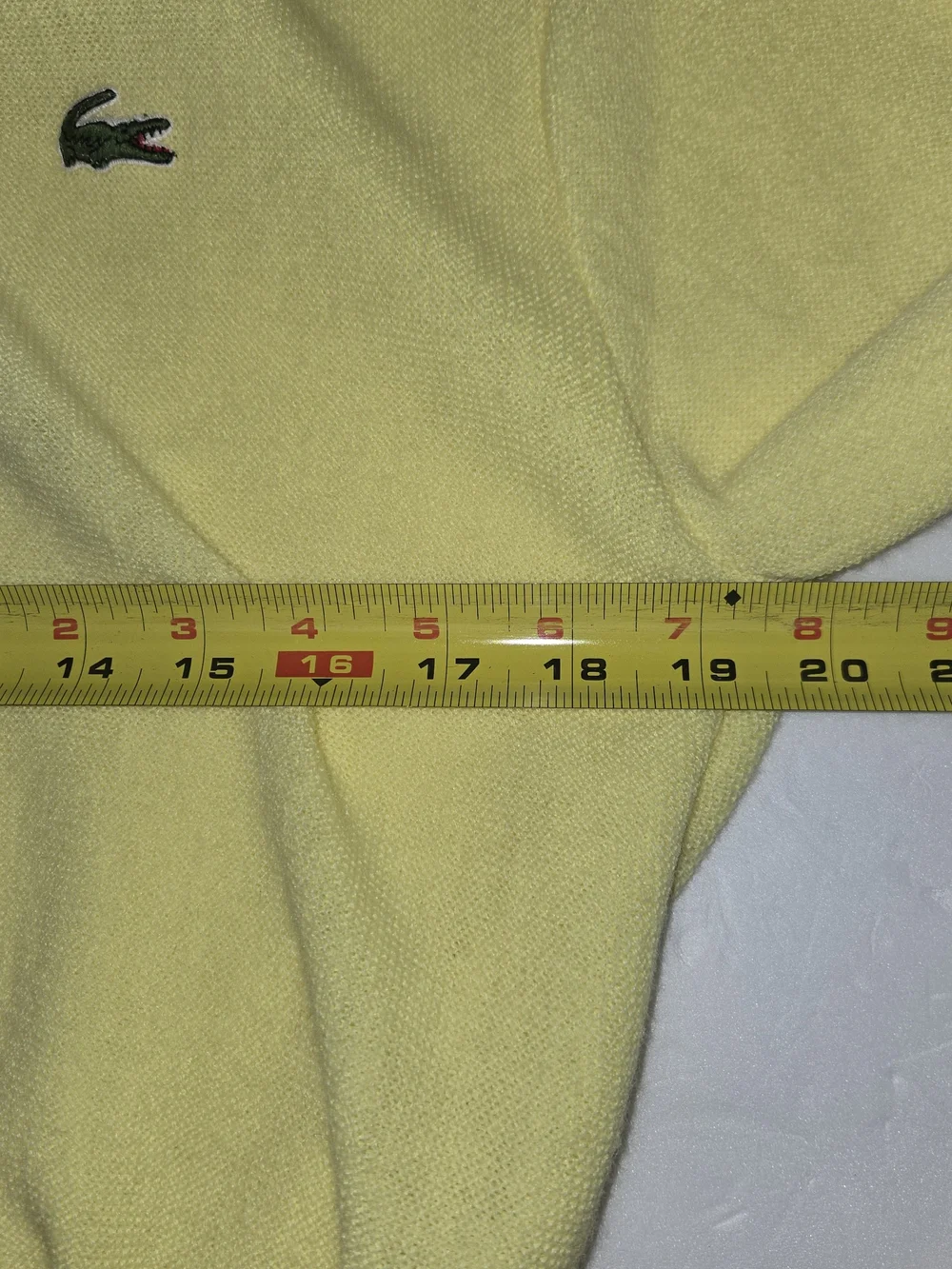 Vtg Izod Lacoste Butter Yellow V Neck Cardigan Sweater Grandpacore Preppy 70’s